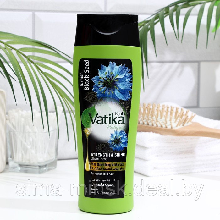 Шампунь для волос Dabur VATIKA BLACK SEED сила и блеск, 400 мл - фото 1 - id-p217338162