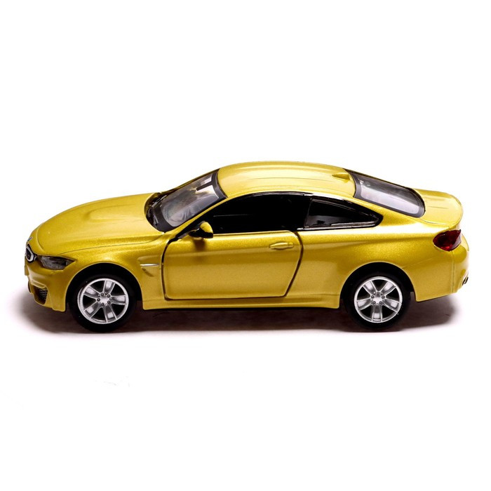 Машина металлическая BMW M4 COUPE, 1:32, инерция, открываются двери, цвет жёлтый - фото 2 - id-p217339548