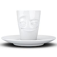 Кофейная чашка с блюдцем Tassen impish, 80 мл, белая