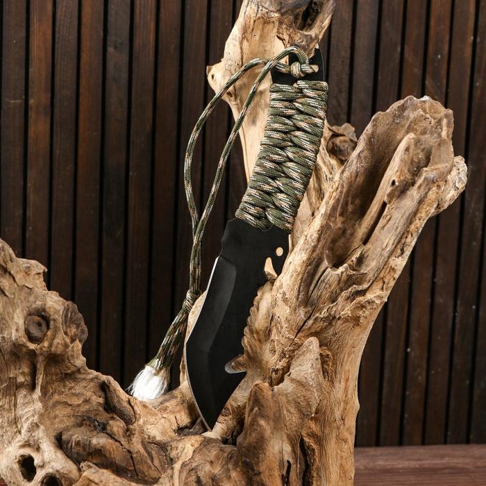 Нож метательный "Армейский", в оплётке хаки, клинок 9,5см, со стропорезом - фото 3 - id-p217339918