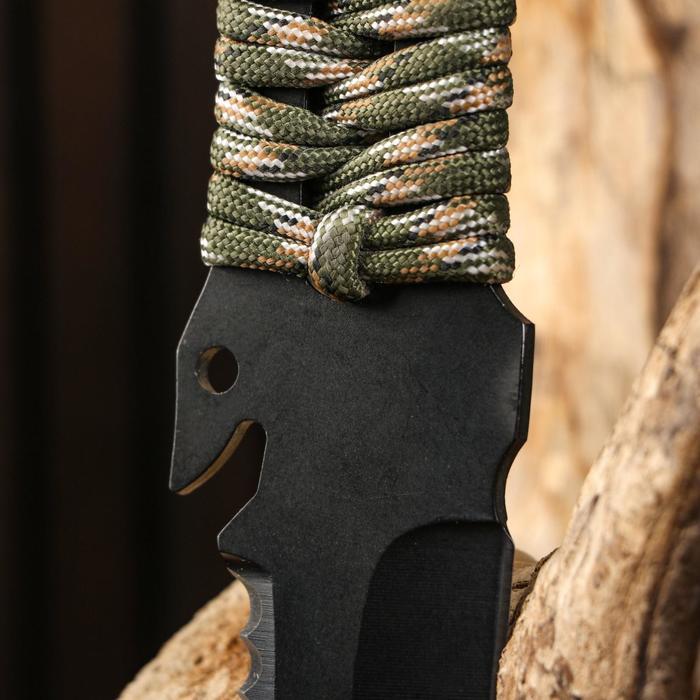 Нож метательный "Армейский", в оплётке хаки, клинок 9,5см, со стропорезом - фото 4 - id-p217339918