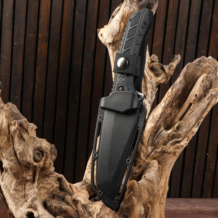 Нож тактический, лезвие серебристо-черное 22,5 см, клинок 9,5см - фото 3 - id-p217339919