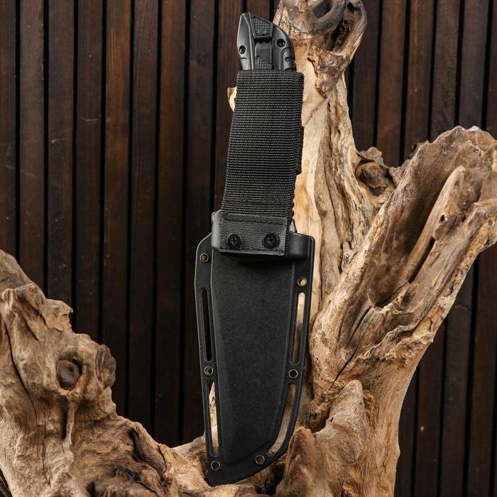 Нож тактический, лезвие серебристо-черное 22,5 см, клинок 9,5см - фото 4 - id-p217339919