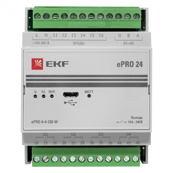 Контроллер базовый ePRO24 удаленного управления 6вх\4вых 230В WiFi EKF PROxima - фото 3 - id-p217341928