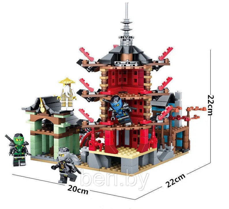 Конструктор Leduo Ninjago Ниндзяго, замок дракона, 810 деталей, аналог лего Lego Ninjago Ниндзяго - фото 3 - id-p217346387