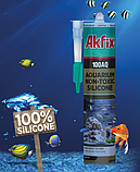 AKFIX герметик аквариумный 100AQ прозрачный 280мл, фото 2