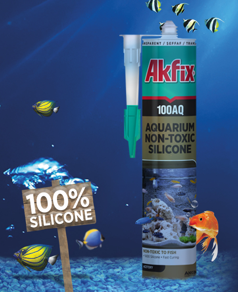 AKFIX герметик аквариумный 100AQ прозрачный 280мл - фото 2 - id-p217346398