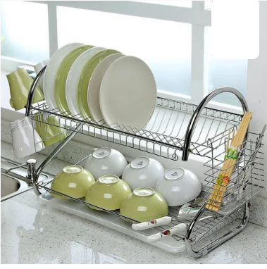 Двухуровневая настольная сушилка для посуды - фото 1 - id-p151065480