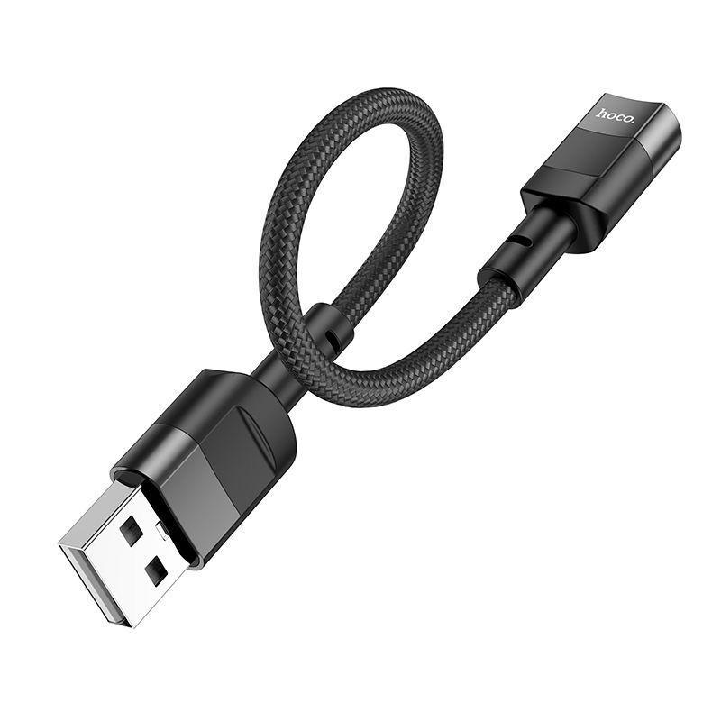 Переходник - адаптер Type-C гн. - USB шт. Hoco U107, 0,1м, черный - фото 2 - id-p216717503