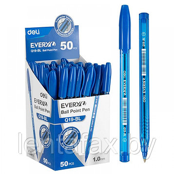 Ручка шариковая Deli Every, линия 1мм, синяя