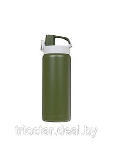 Термос (Термокружка) сититерм 702-500 термобутылка с фиксатором (цвет зеленый болотный, матовый)