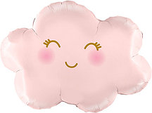 Шар фольгированный (28"/71 см) Фигура, Маленькое облако, розовый (арт.23544)