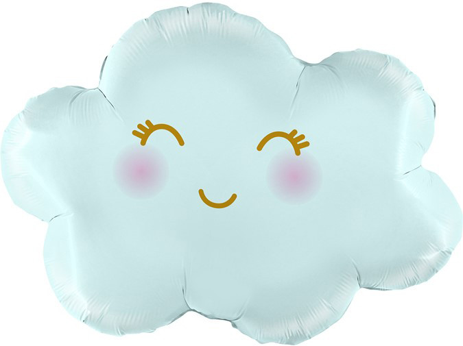 Шар фольгированный (28"/71 см) Фигура, Маленькое облако, голубой (арт.23545) - фото 1 - id-p217349406