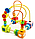 Детская развивающая серпантинка, лабиринт деревянный с бусинами 689, игрушки развивашки для малышей, фото 4