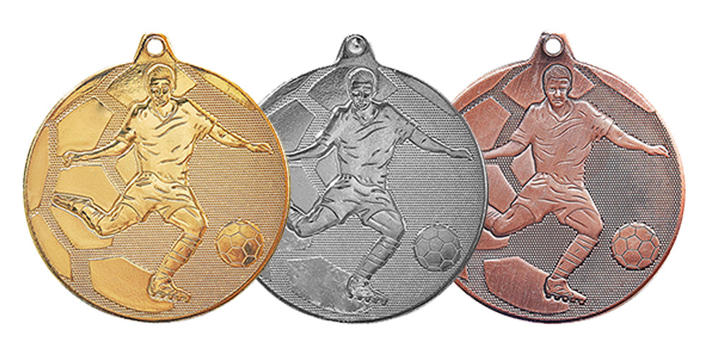 Медаль "Футбол" 1-е место , 50 мм , без ленточки , арт.512-1 золото - фото 2 - id-p217349608