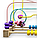 Детская развивающая серпантинка, игра лабиринт деревянный со счетами 687, игрушки развивашки для малышей, фото 2