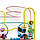 Детская развивающая серпантинка, игра лабиринт деревянный со счетами 687, игрушки развивашки для малышей, фото 3