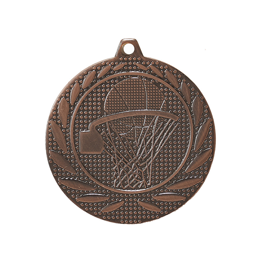 Медаль "Баскетбол" 3-е  место ,  50 мм , без ленточки , арт.518 Бронза