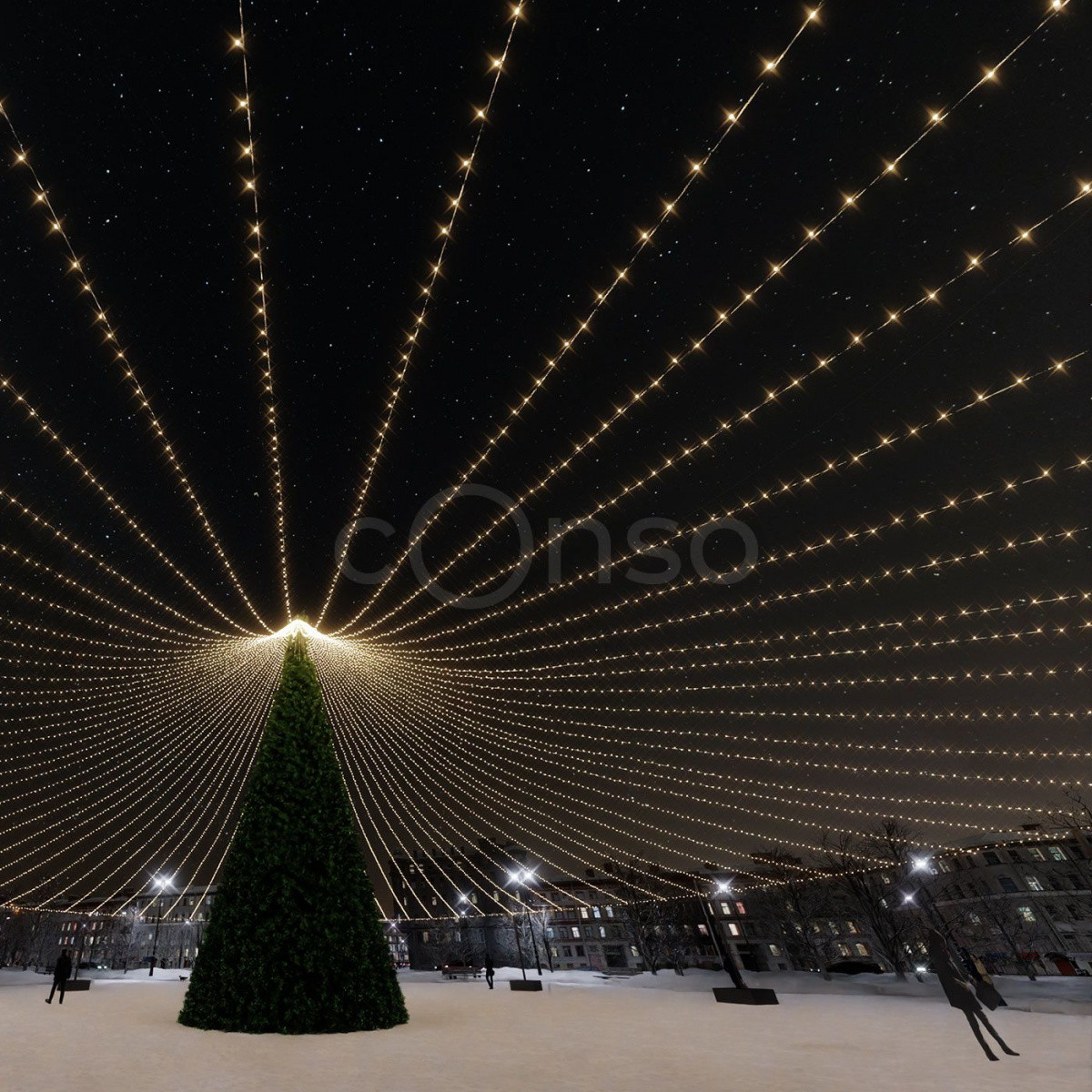 Гирлянда «Звёздное небо» на новогоднюю ель - фото 2 - id-p217351624