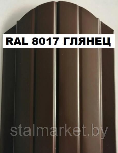 Металлический штакетник 8017 RAL глянец 110 мм односторонний - фото 1 - id-p180099963