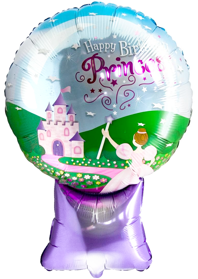 Шар фольгированный (22"/56 см) Фигура, Стеклянный шар, Замок Принцессы (арт.414450HV)