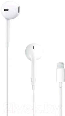 Наушники-гарнитура Apple EarPods с разъемом Lightning / MMTN2 - фото 1 - id-p217386723