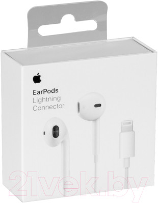 Наушники-гарнитура Apple EarPods с разъемом Lightning / MMTN2 - фото 7 - id-p217386723