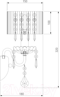 Бра Евросвет Allata 2045/1 - фото 6 - id-p217421466