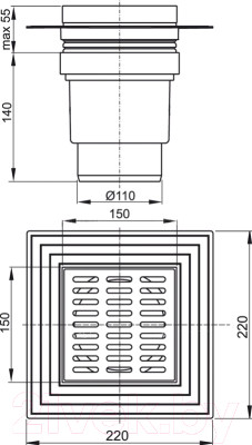 Трап для душа Alcadrain APV13 - фото 2 - id-p217416398