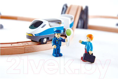 Железная дорога игрушечная Hape Набор пассажирских поездов / E3729-HP - фото 4 - id-p217416528