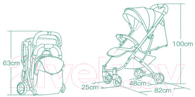 Детская прогулочная коляска Sundays Baby S600 - фото 8 - id-p217426314