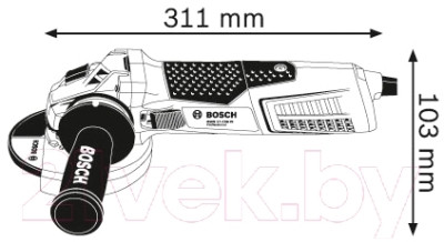 Профессиональная угловая шлифмашина Bosch GWS 19-125 CIST Professional - фото 3 - id-p217417863