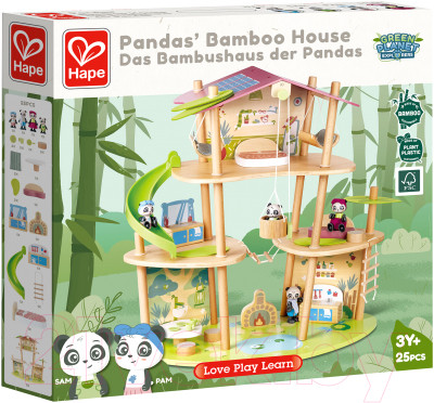Кукольный домик Hape Бамбуковый дом семьи панд / E3413_HP - фото 6 - id-p217416770