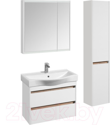 Шкаф с зеркалом для ванной Акватон Нортон 80 - фото 3 - id-p217461442