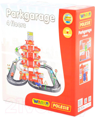 Паркинг игрушечный Полесье 4-уровневый с дорогой и автомобилями / 44723 - фото 4 - id-p217418123