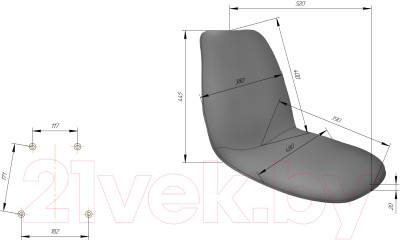 Сиденье для стула Sheffilton SHT-ST29-С1 - фото 8 - id-p217438351