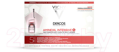 Ампулы для волос Vichy Dercos Aminexil Intensive 5 против выпадения для женщин - фото 4 - id-p217440713