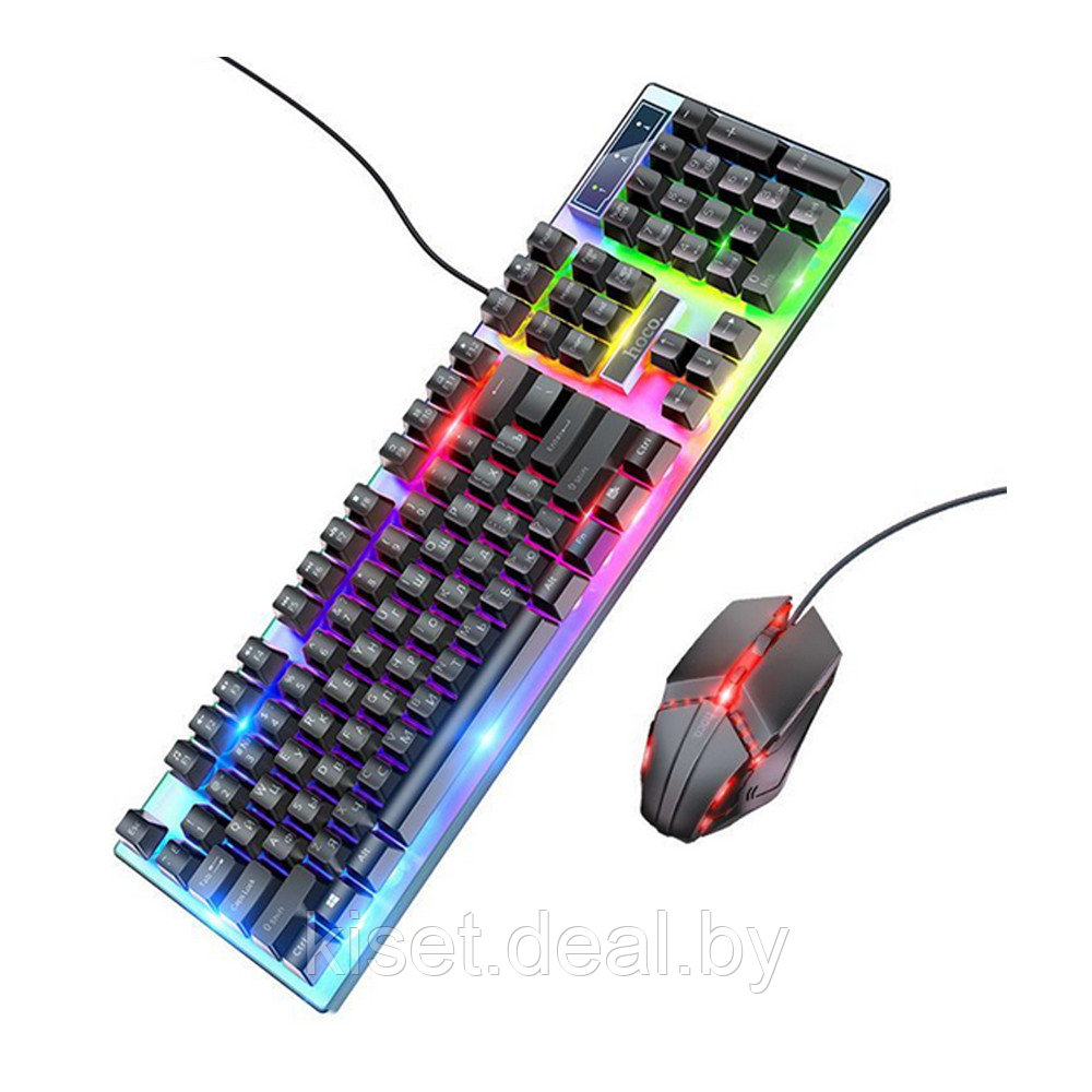 Комплект игровая клавиатура и мышь с подсветкой HOCO GM18 - фото 1 - id-p217467288