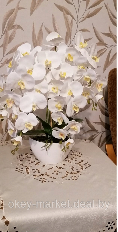 Цветочная композиция из орхидей в горшке 4 ветки D-566 - фото 6 - id-p177937661