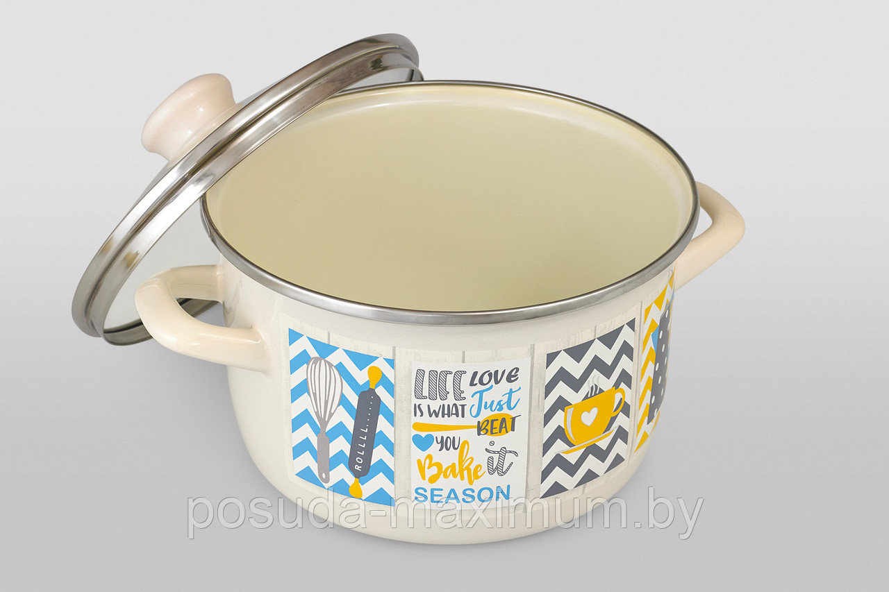 Кастрюля со стекл. крышкой 5,0л МЕТРОТ 346744 кантри