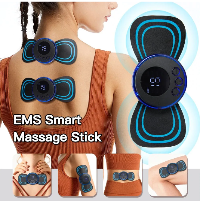 Массажер миостимулятор - лимфодренажный электрический для тела Mini Massager EMS (8 видов массажа, 19 уровней - фото 9 - id-p211503990