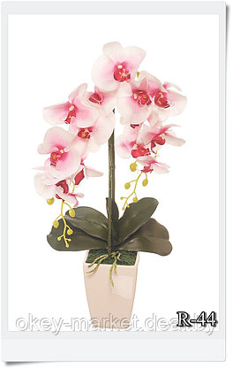 Цветочная композиция из орхидей в горшке R-44, фото 3