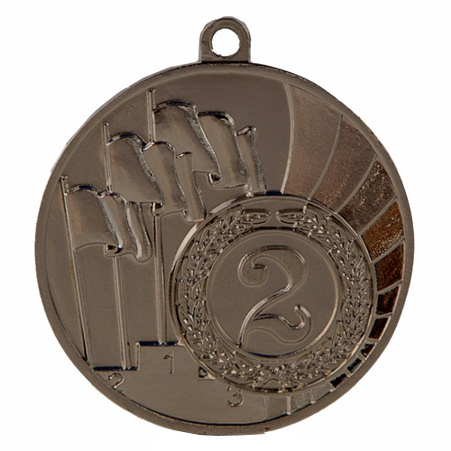 Медаль "Вымпел" 5 см   2 место  без ленты , 061 Серебро