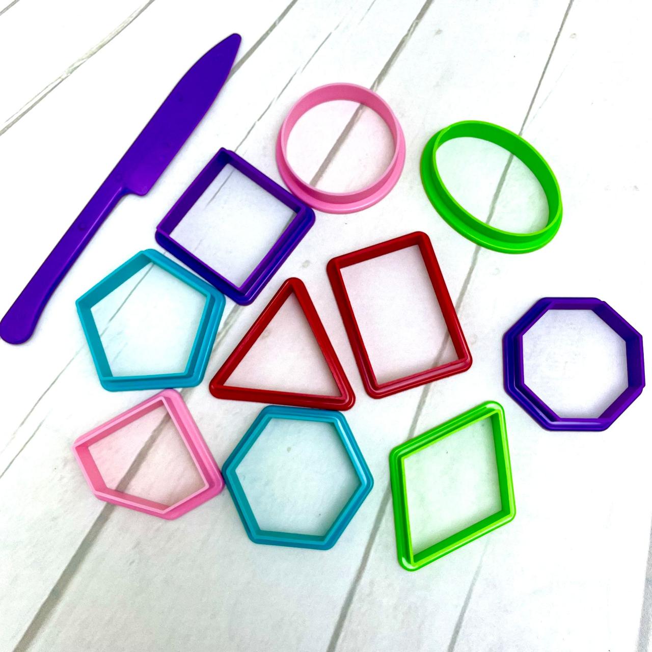 Набор Genio Kids Обучающий набор для лепки 22 элемента (геометрический фигуры, цифры) - фото 3 - id-p217513877