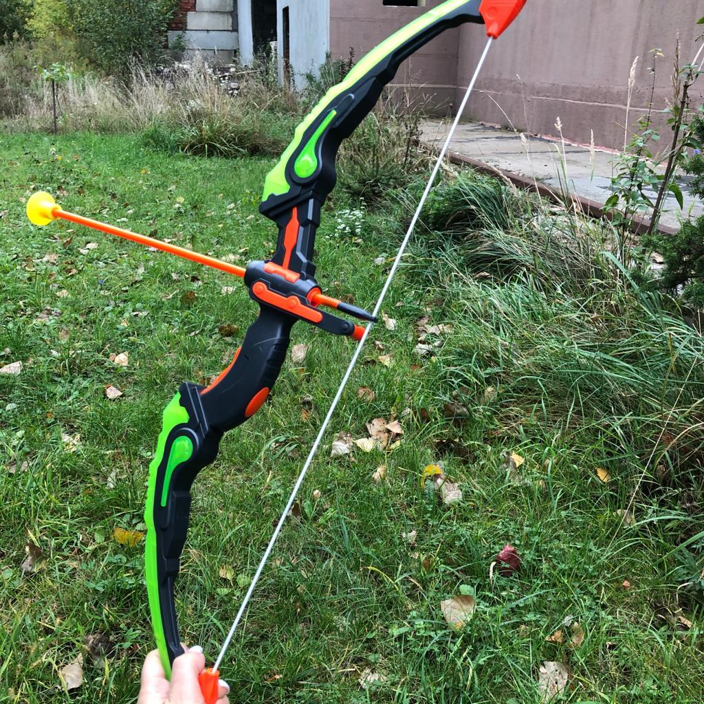 Игровой набор: Светящийся лук и стрелы на присосках Archery Set 881-23A, 6+ Зеленый - фото 8 - id-p196948986