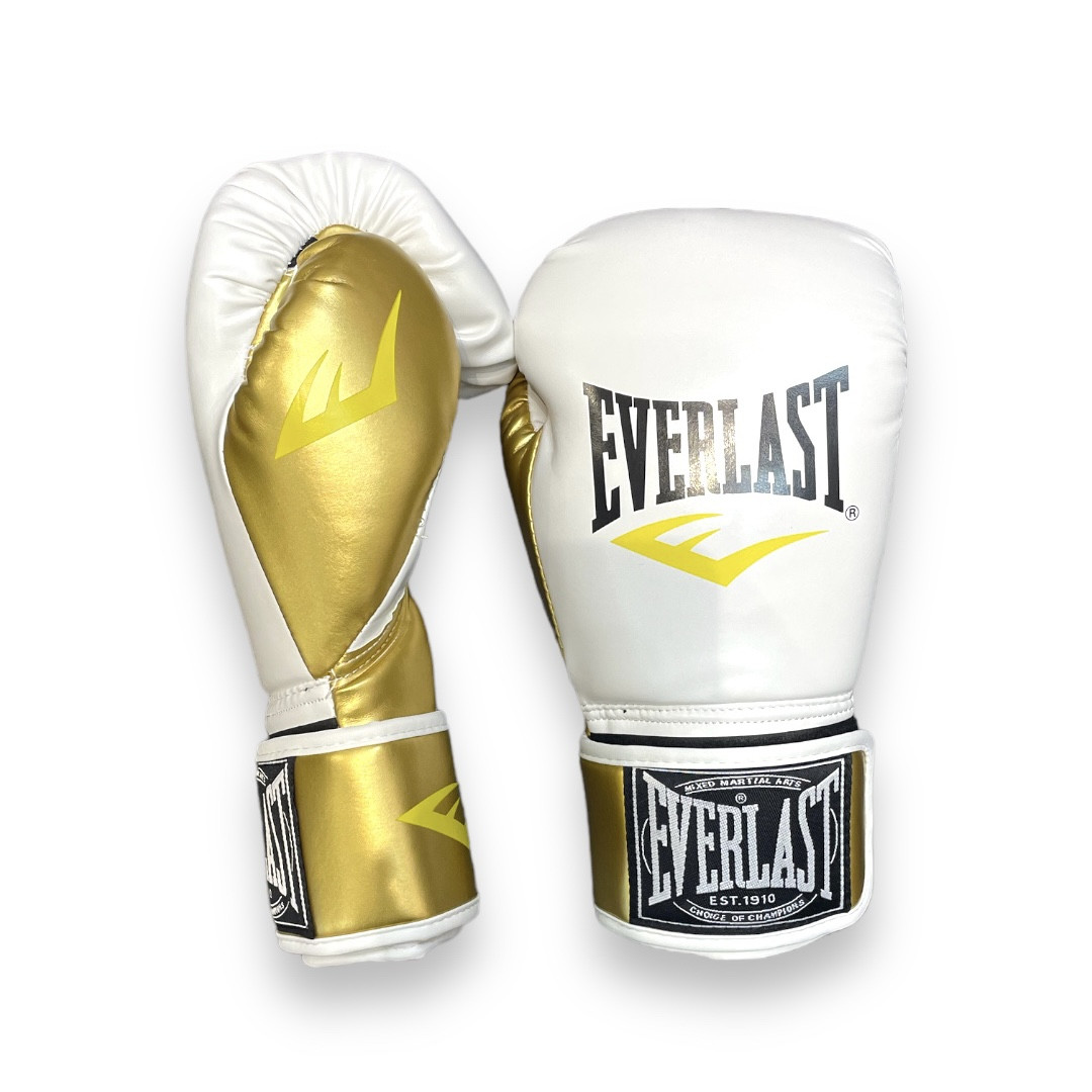 ПЕРЧАТКИ БОКСЕРСКИЕ EVERLAST (White-gold) - фото 2 - id-p217514400