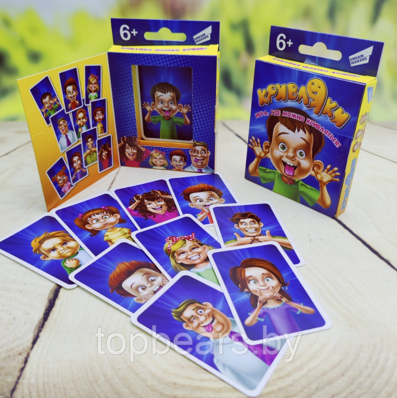 Настольная игра для детей, логопедическая Кривляки Dream Makers 6+ - фото 1 - id-p217515526