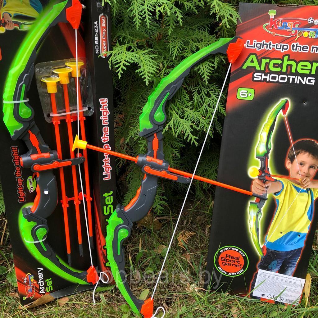 Игровой набор: Светящийся лук и стрелы на присосках Archery Set 881-23A, 6+ Зеленый - фото 1 - id-p217515549
