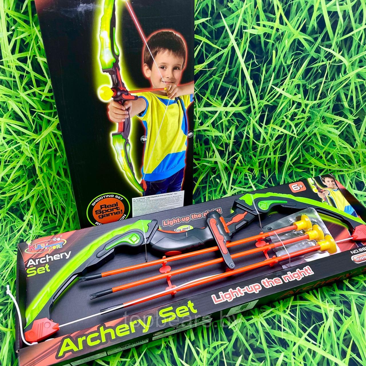 Игровой набор: Светящийся лук и стрелы на присосках Archery Set 881-23A, 6+ Зеленый - фото 5 - id-p217515549