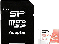 Карта памяти Silicon Power SP064GBSTXDV3V20SP microSDXC Memory Card 64Gb UHS-I U3 V30 A1 + microSD-- SD